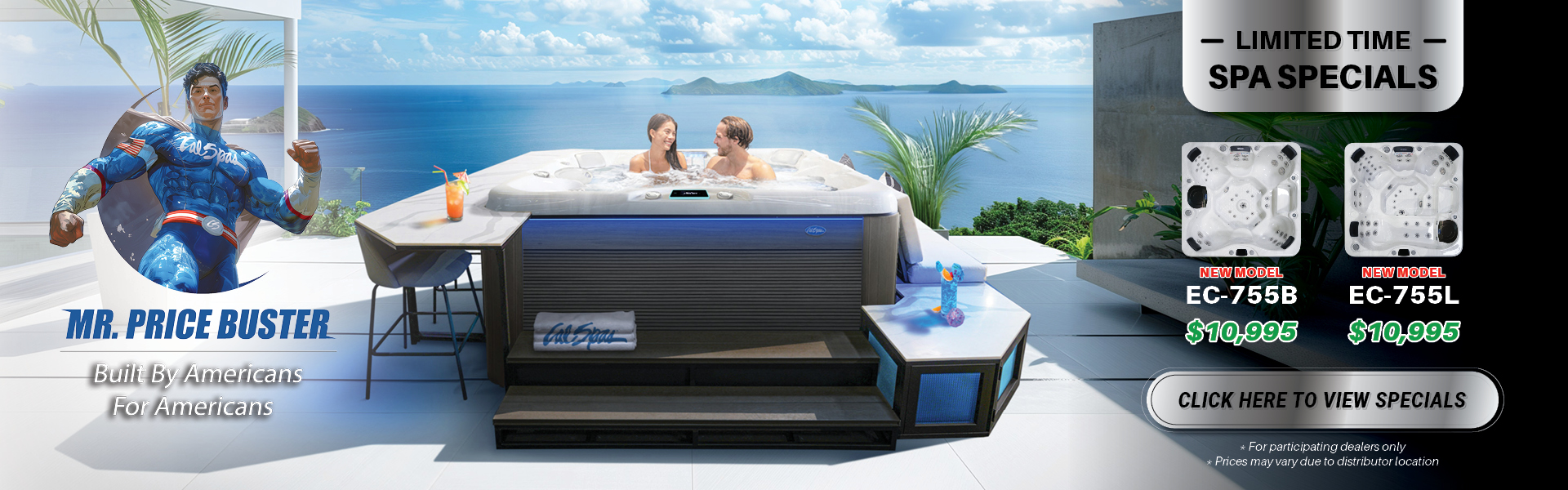 Calspas hot tub being used in a family setting - Midwest City
