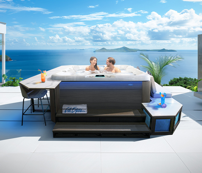 Calspas hot tub being used in a family setting - Midwest City